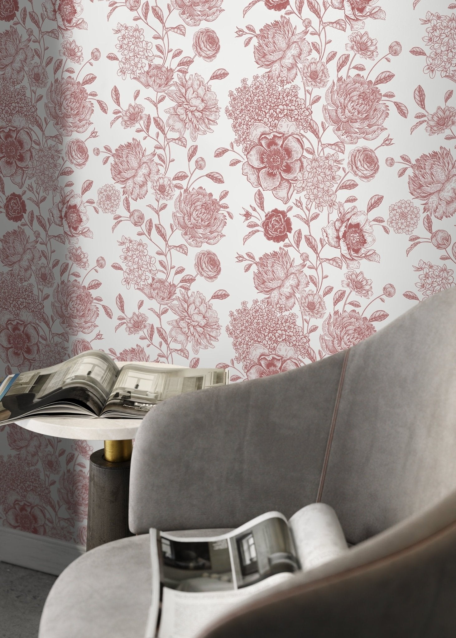 Floral Elegance Wallpaper - D051 - WallTrend