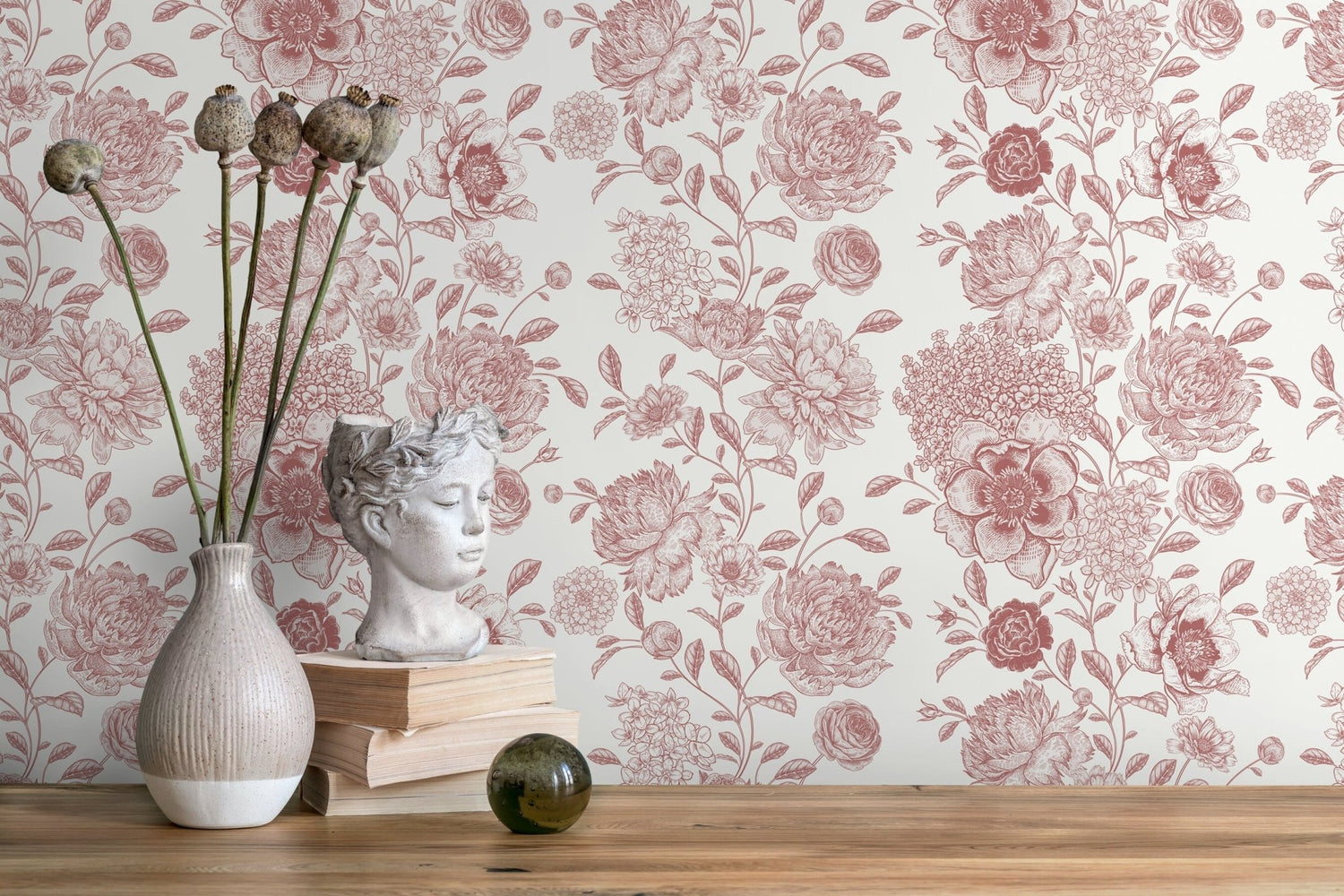 Floral Elegance Wallpaper - D051 - WallTrend