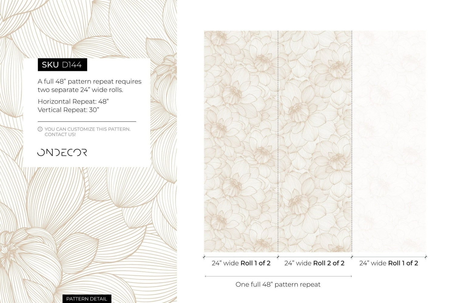 Floral Elegance Wallpaper - D144 - WallTrend