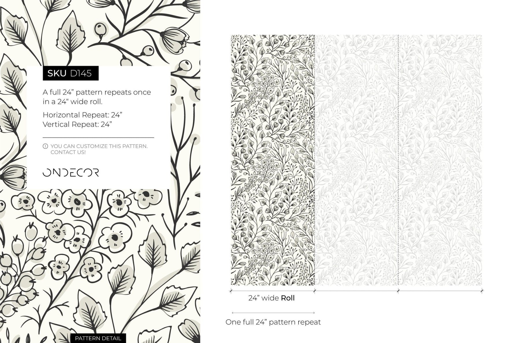 Floral Elegance Wallpaper - D145 - WallTrend