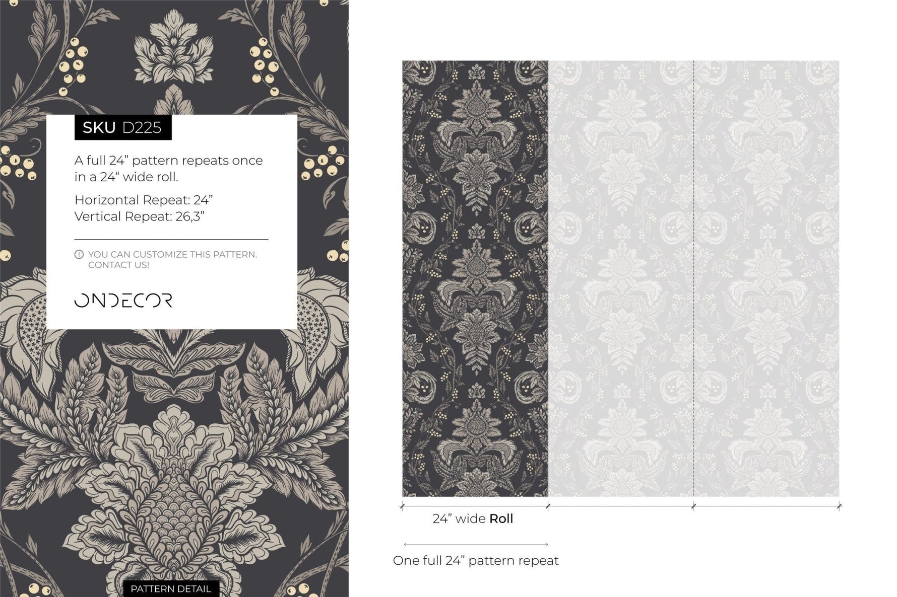 Floral Elegance Wallpaper - D225 - WallTrend