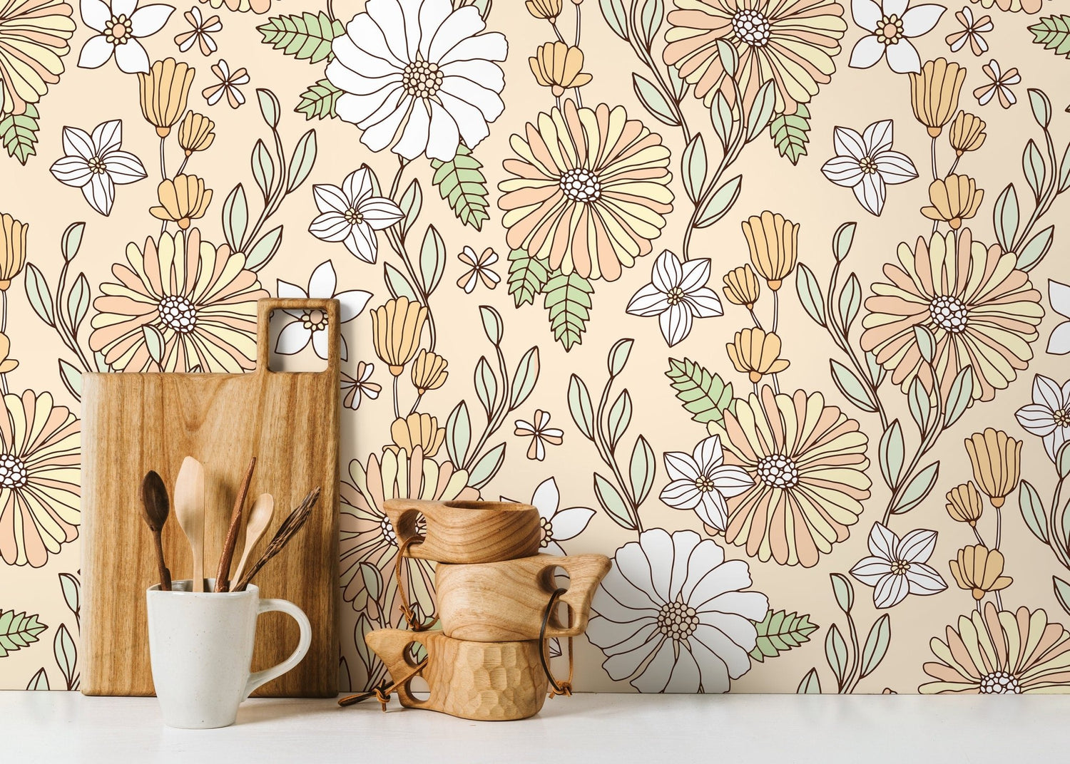 Floral Elegance Wallpaper - D380 - WallTrend