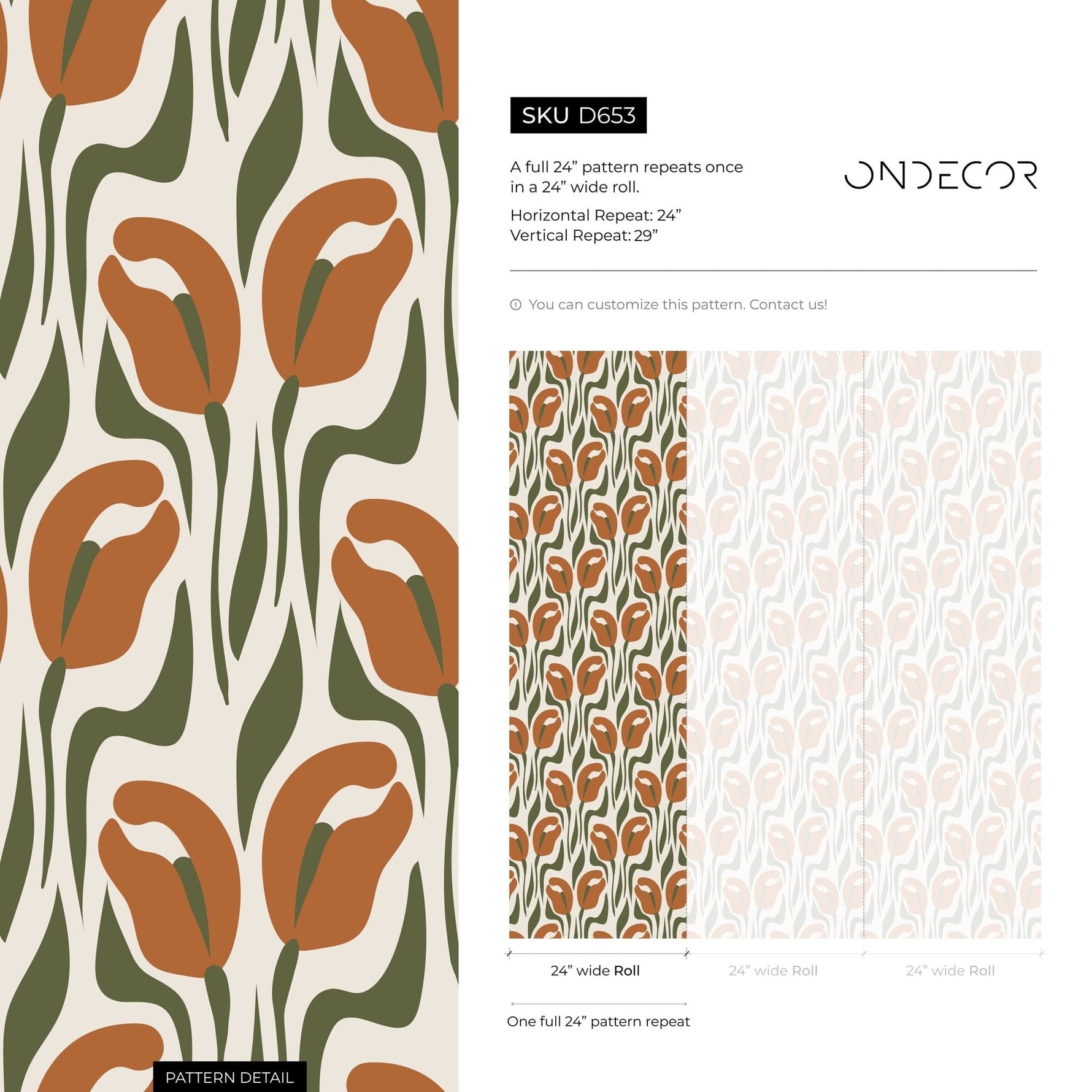 Floral Elegance Wallpaper - D653 - WallTrend