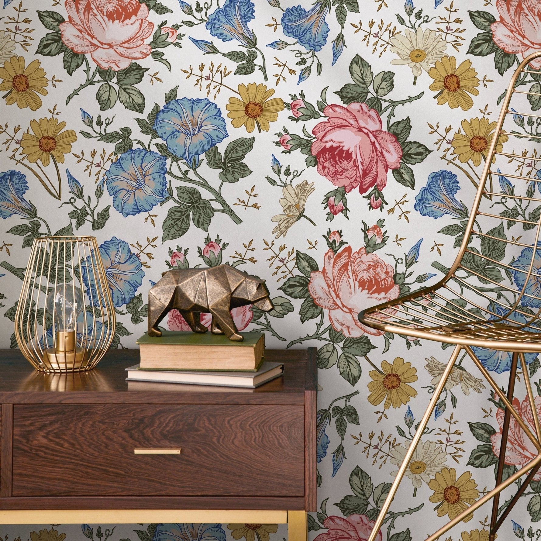 Floral Elegance Wallpaper - SKU B262 - WallTrend