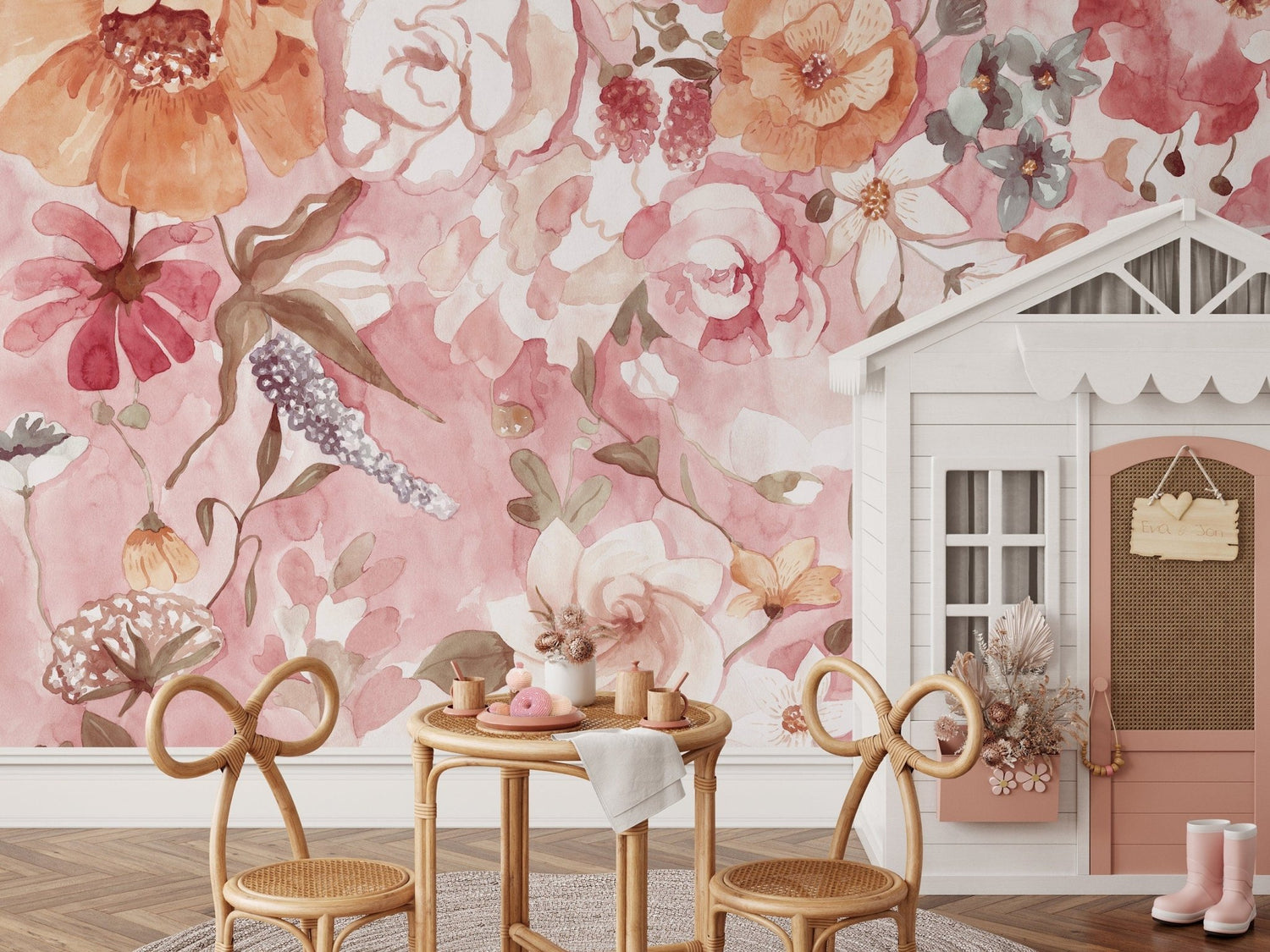 Floral Elegance Wallpaper - SKU D326 - WallTrend