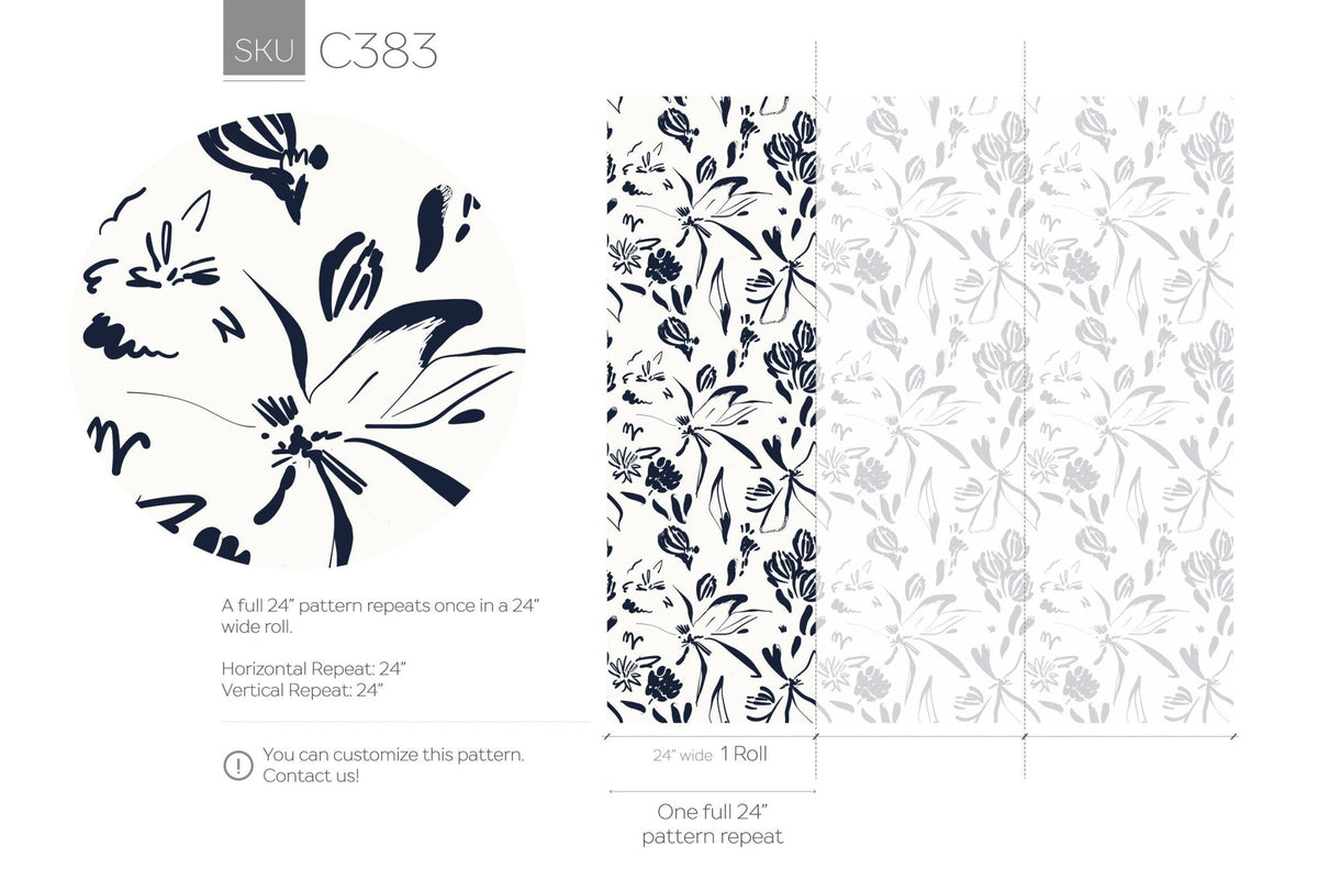 Floral Expression Wallpaper - C383 - WallTrend