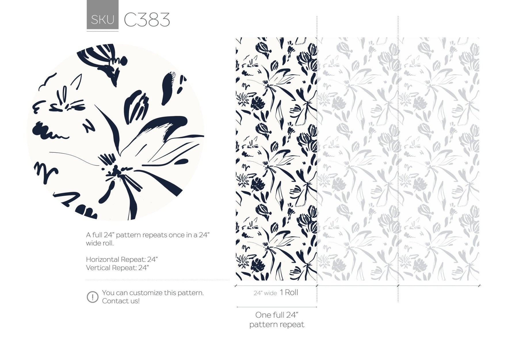Floral Expression Wallpaper - C383 - WallTrend