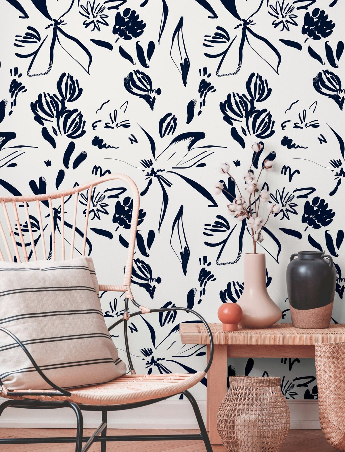 Floral Expression Wallpaper - C383 - WallTrend
