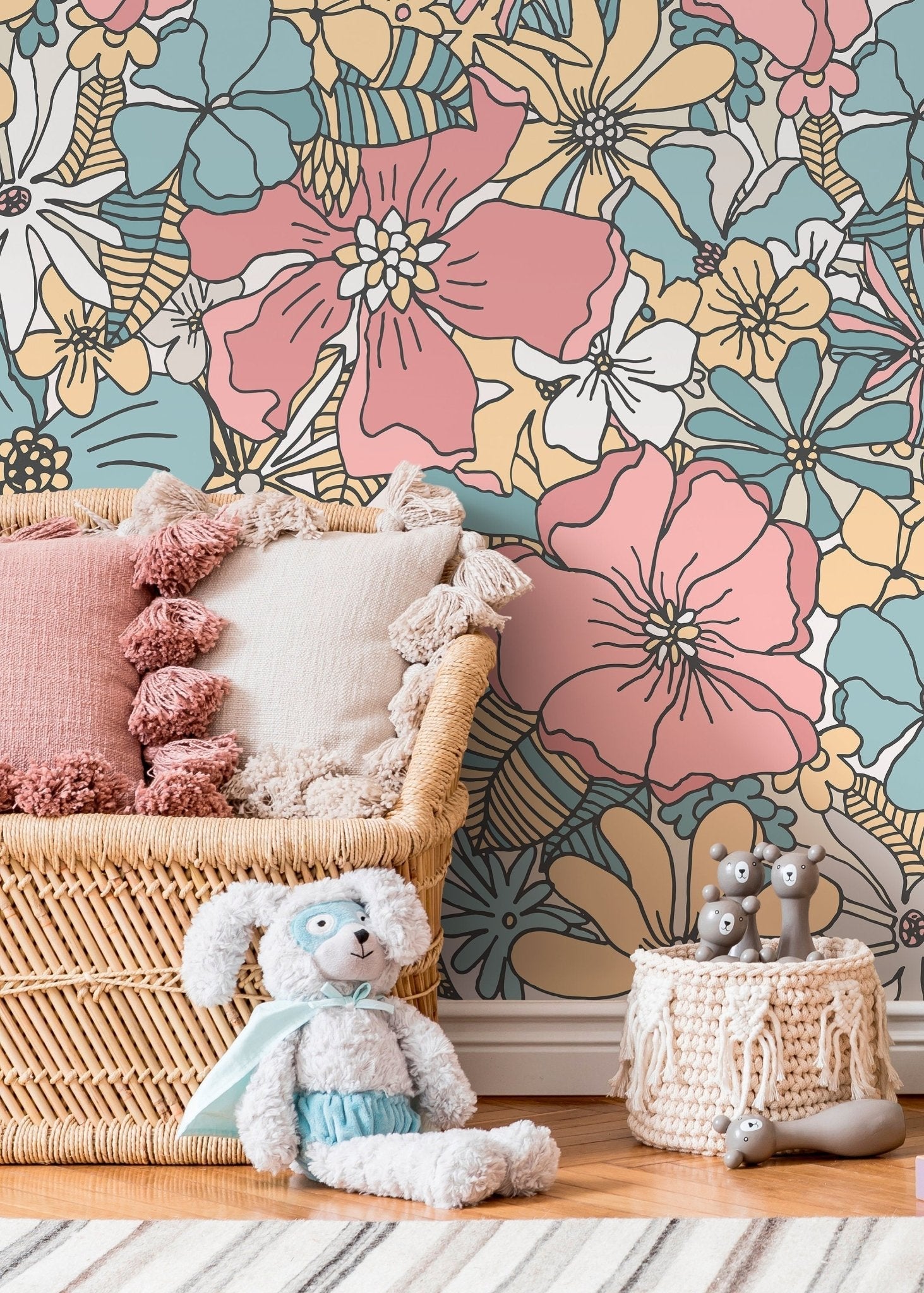 Floral Fancy Wallpaper - D382 - WallTrend