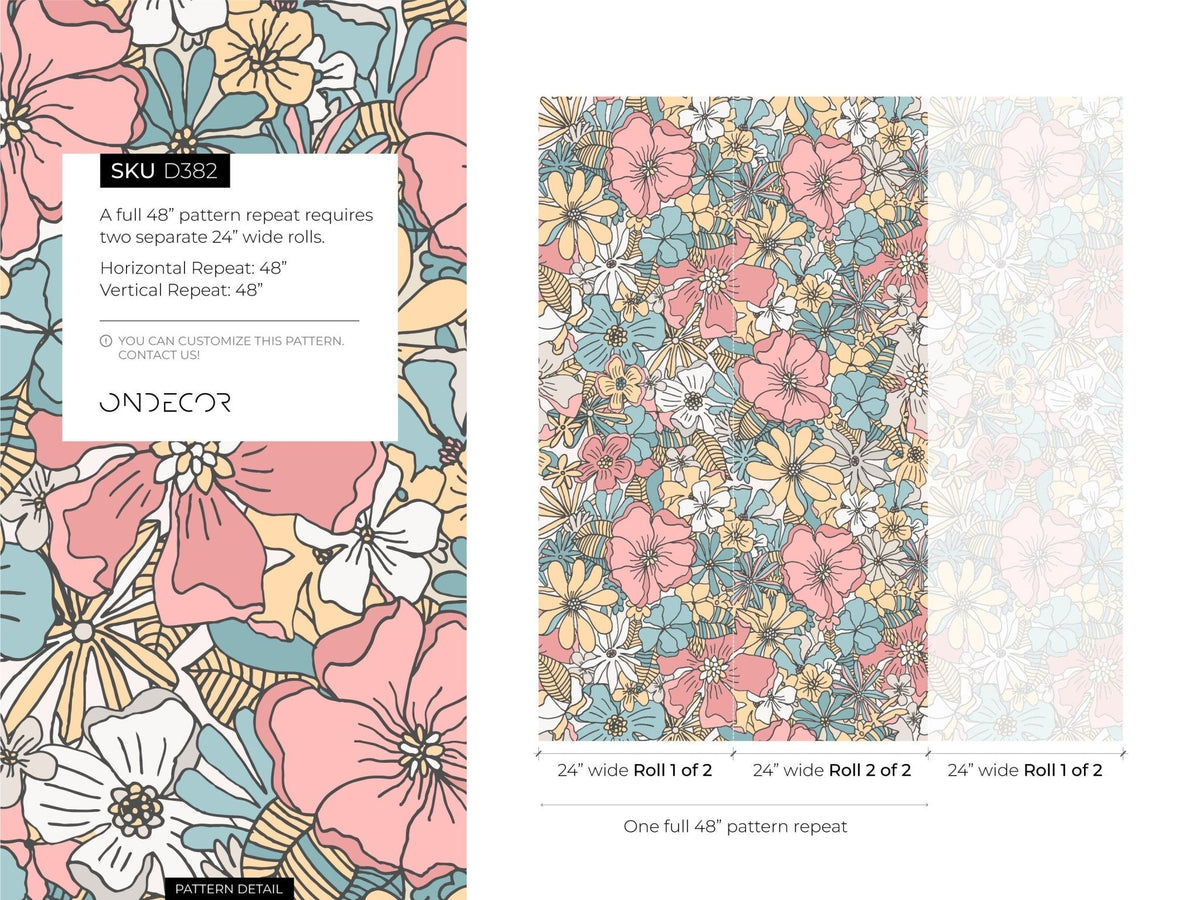 Floral Fancy Wallpaper - D382 - WallTrend