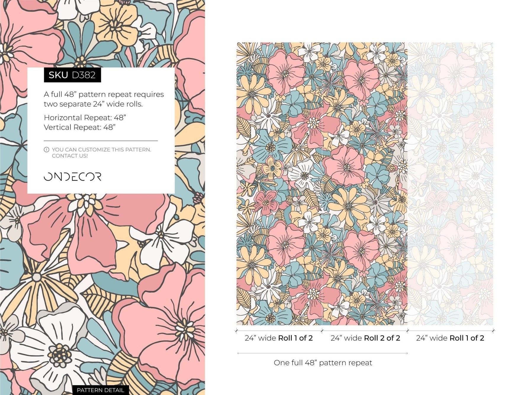 Floral Fancy Wallpaper - D382 - WallTrend