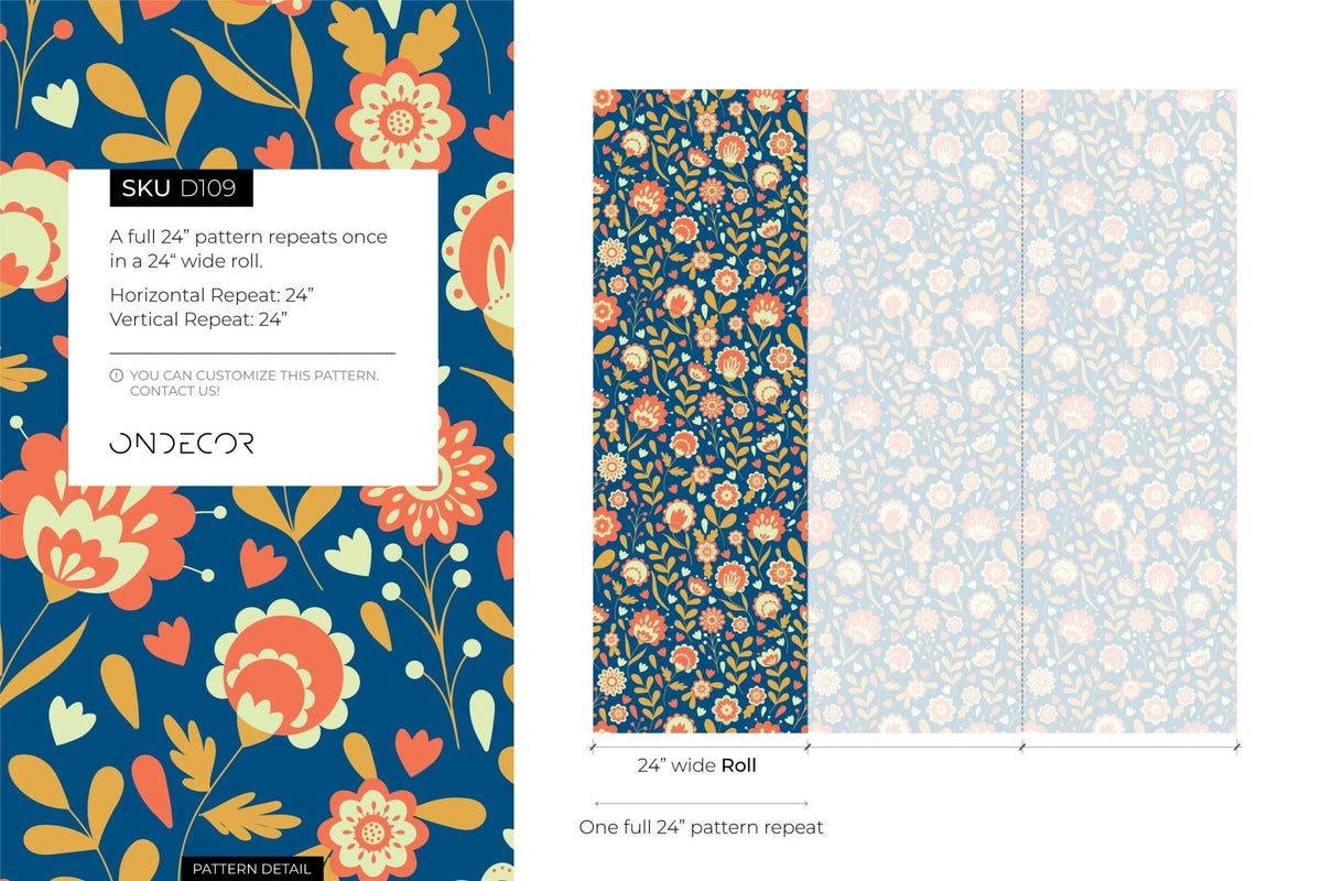 Floral Garden Wallpaper - D109 - WallTrend