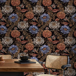 Floral Garden Wallpaper Peonny and Butterflies Wallpaper Peel and Stick and Traditional Wallpaper - D822 - WallTrend