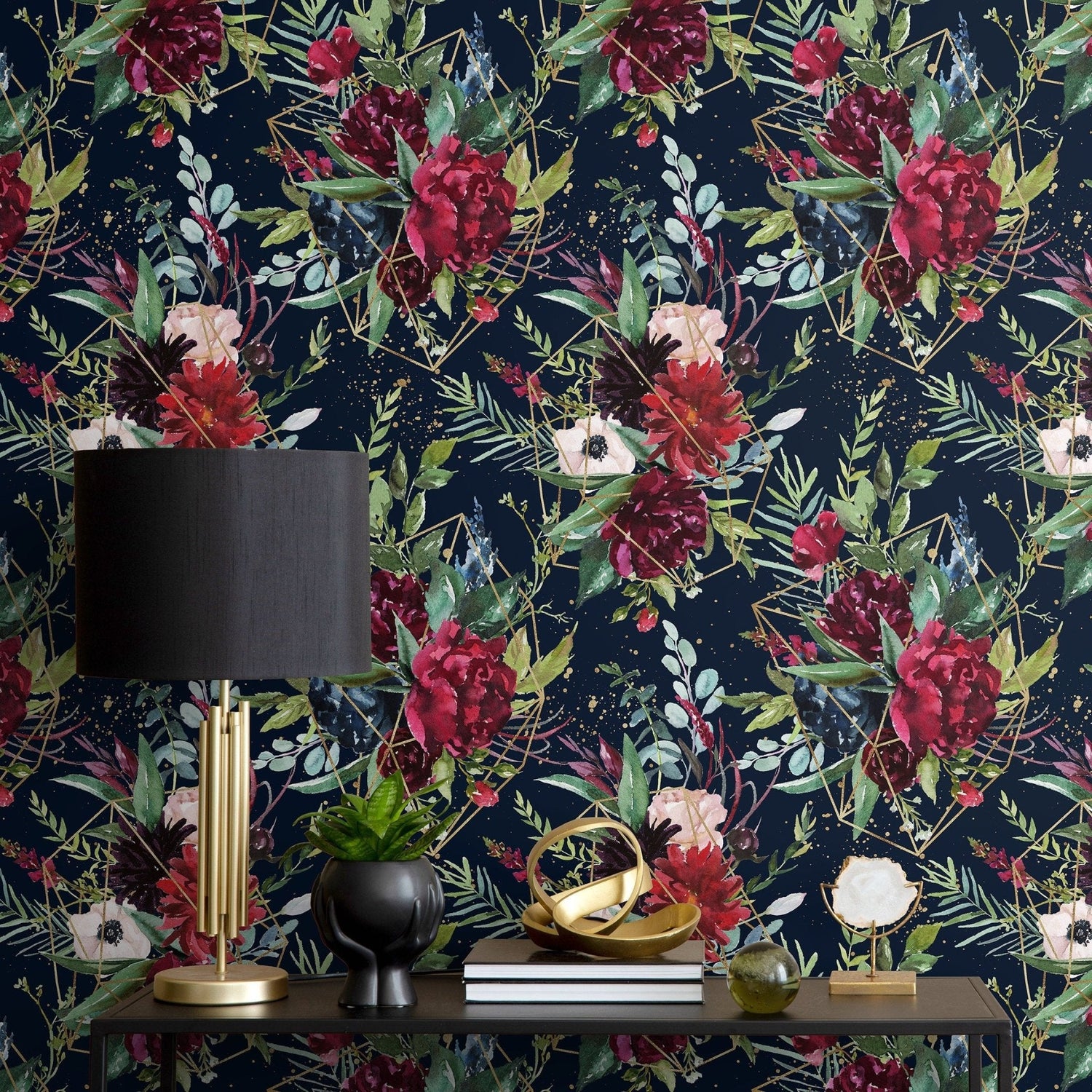 Floral Geometric Harmony Wallpaper - A833 - WallTrend