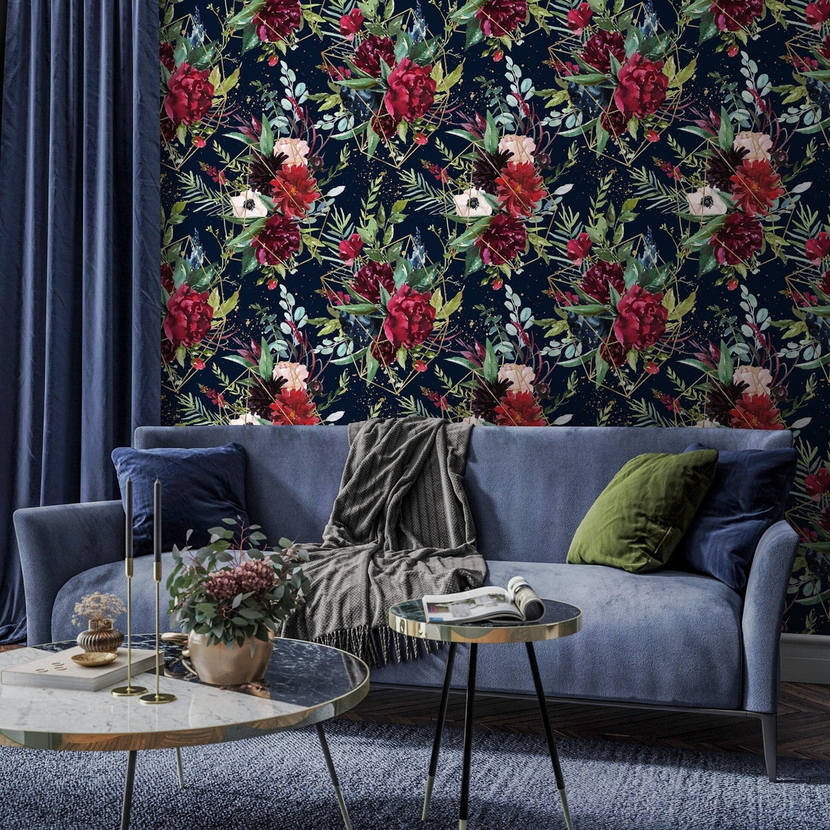 Floral Geometric Harmony Wallpaper - A833 - WallTrend