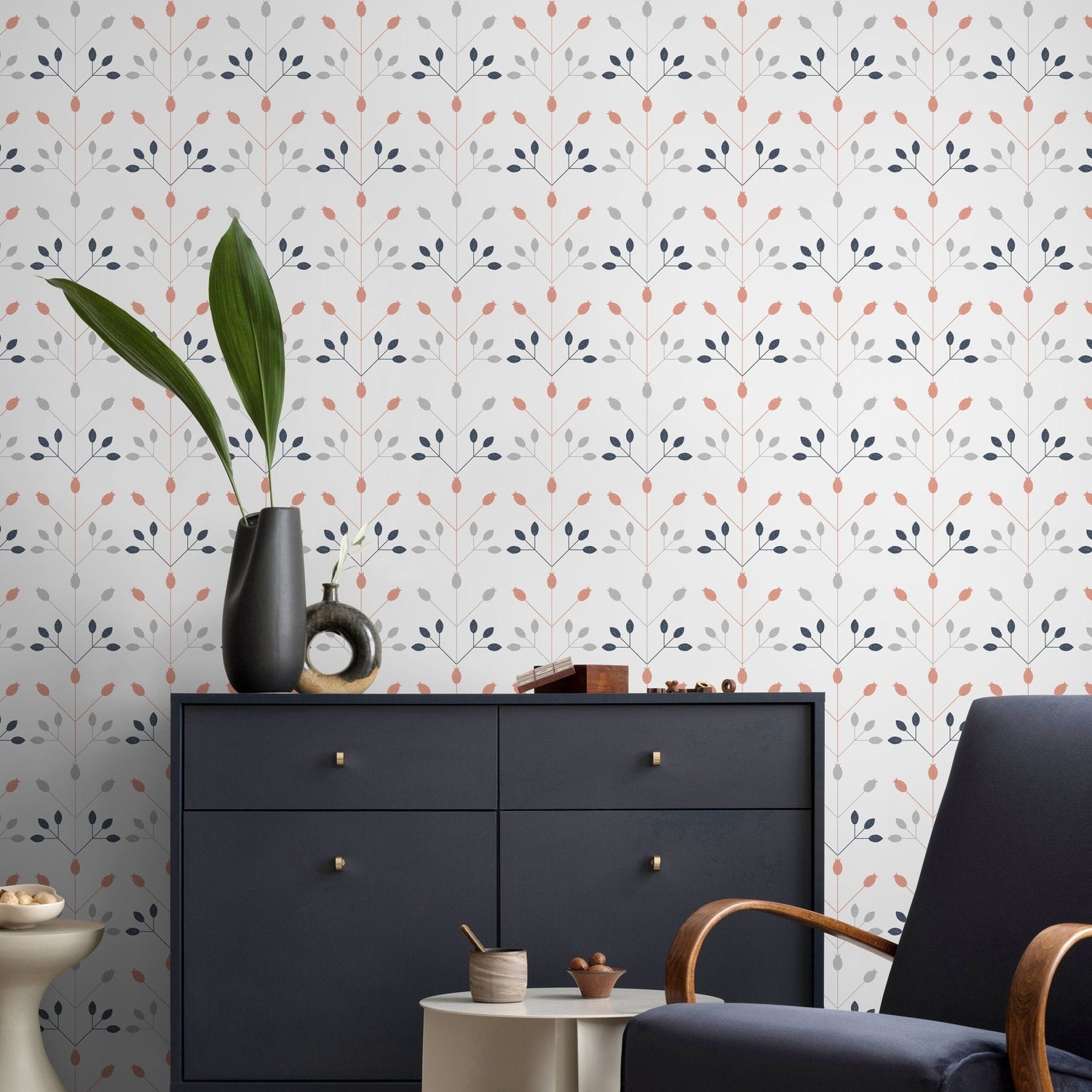 Floral Geometric Harmony Wallpaper - A873 - WallTrend