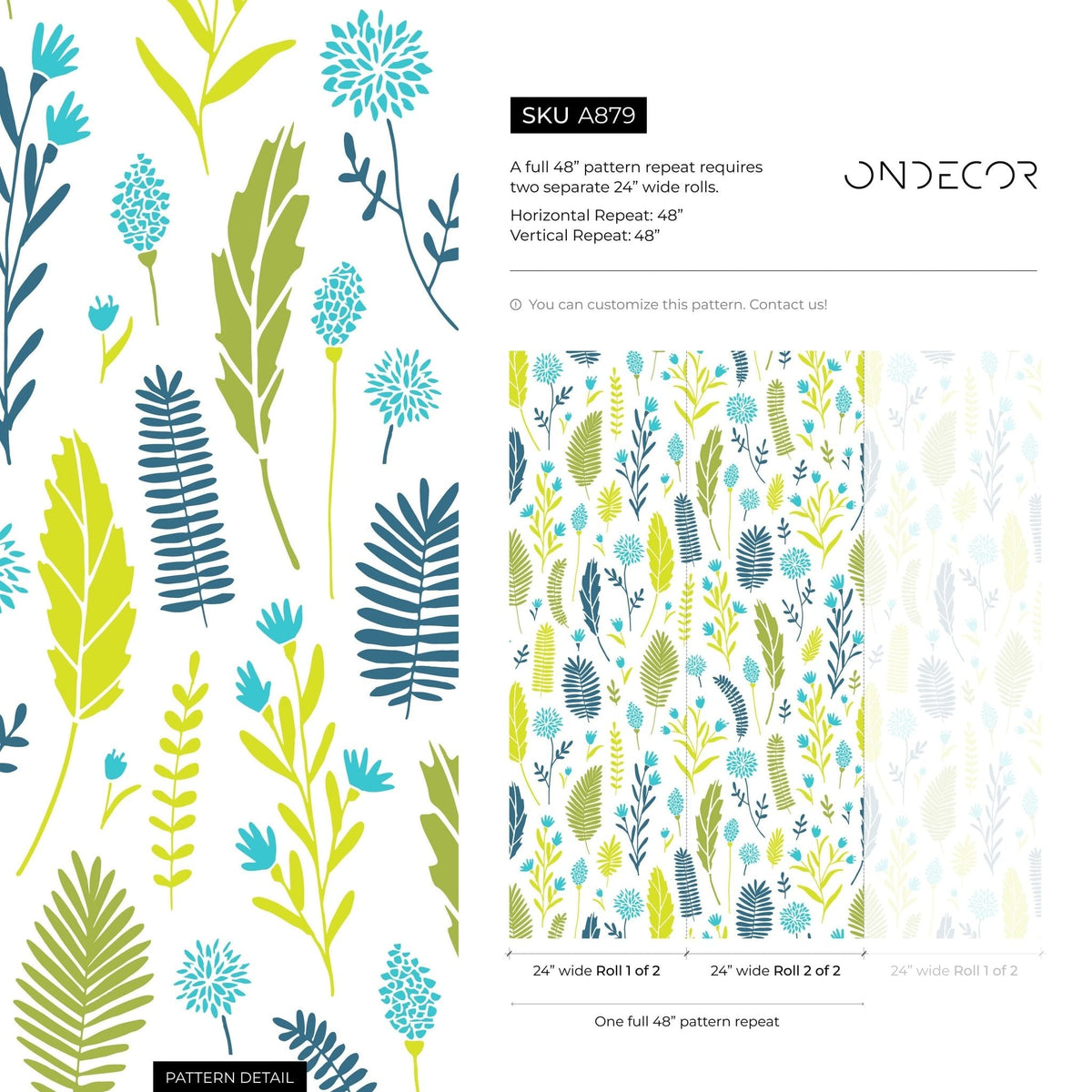 Floral Harmony Wallpaper - A879 - WallTrend