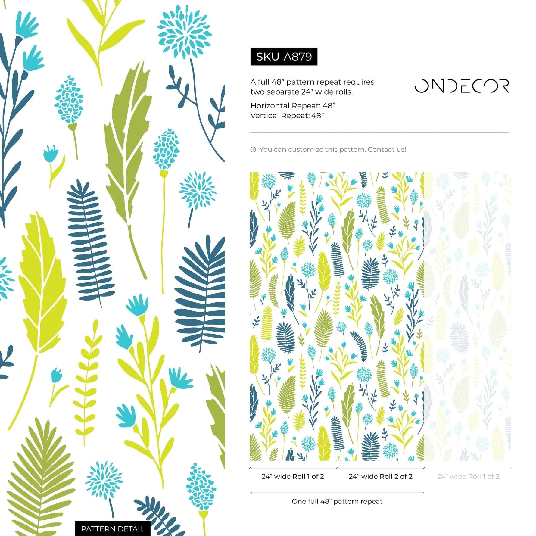 Floral Harmony Wallpaper - A879 - WallTrend