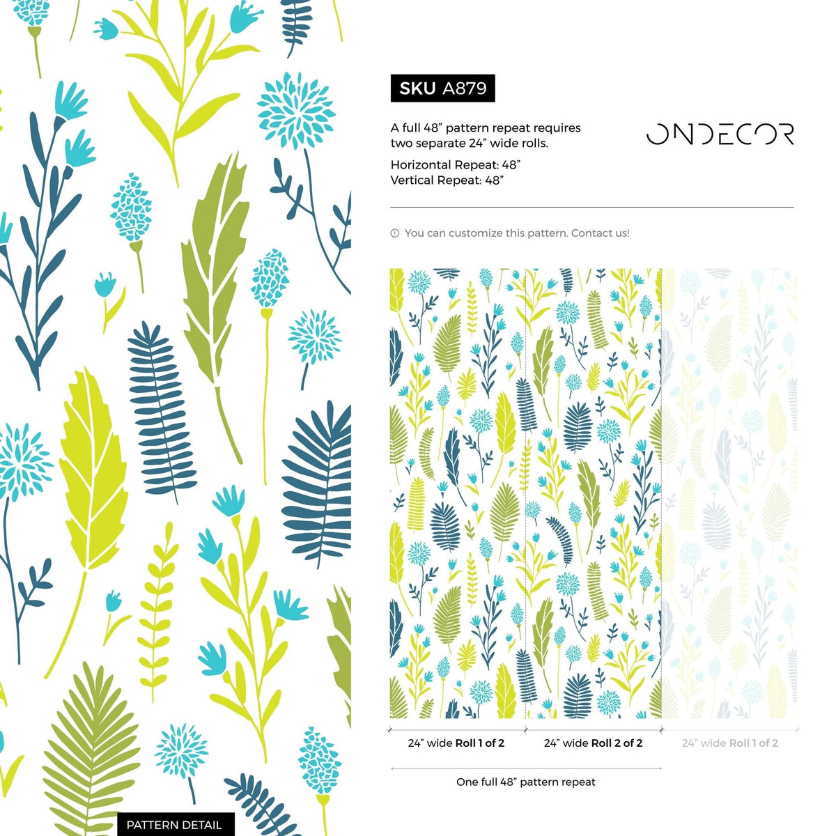 Floral Harmony Wallpaper - A879 - WallTrend