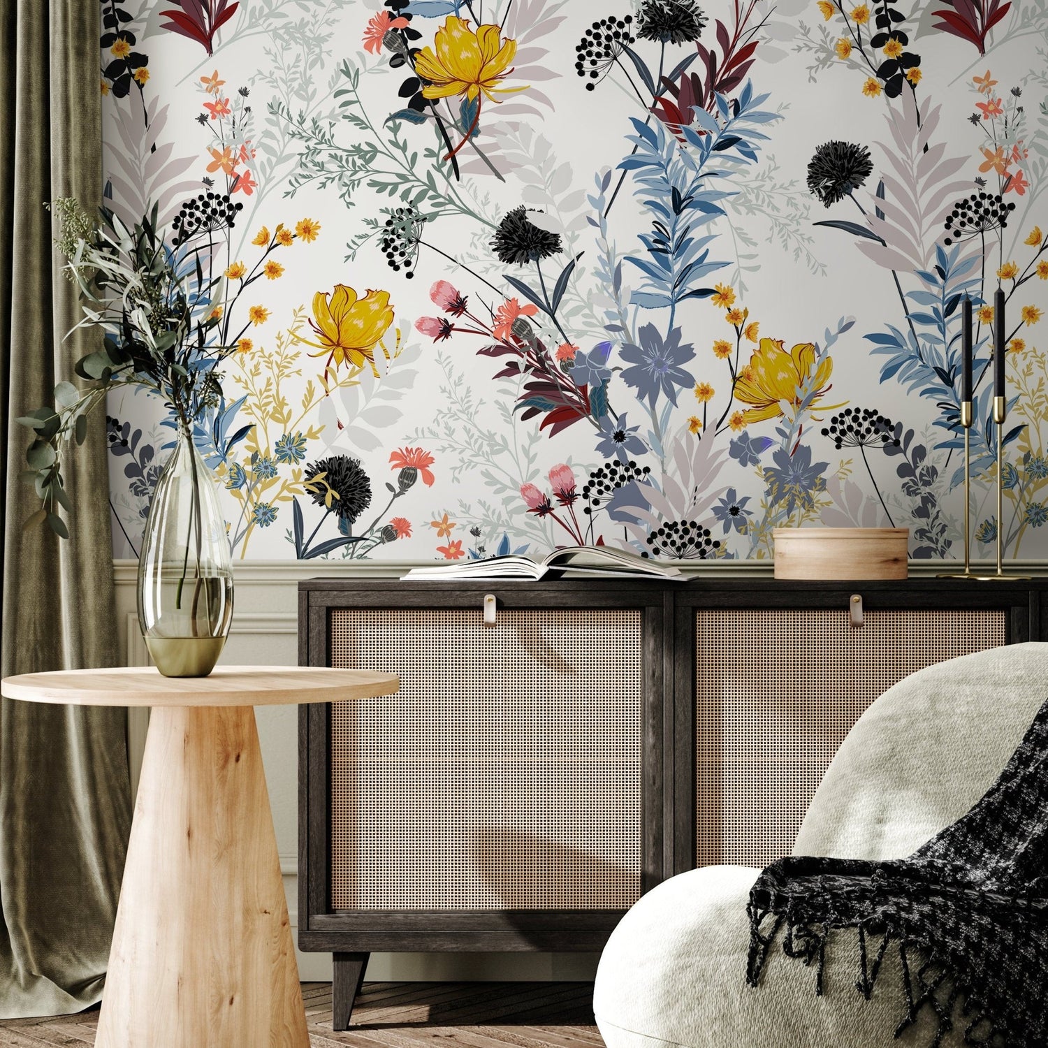 Floral Harmony Wallpaper - B048 - WallTrend