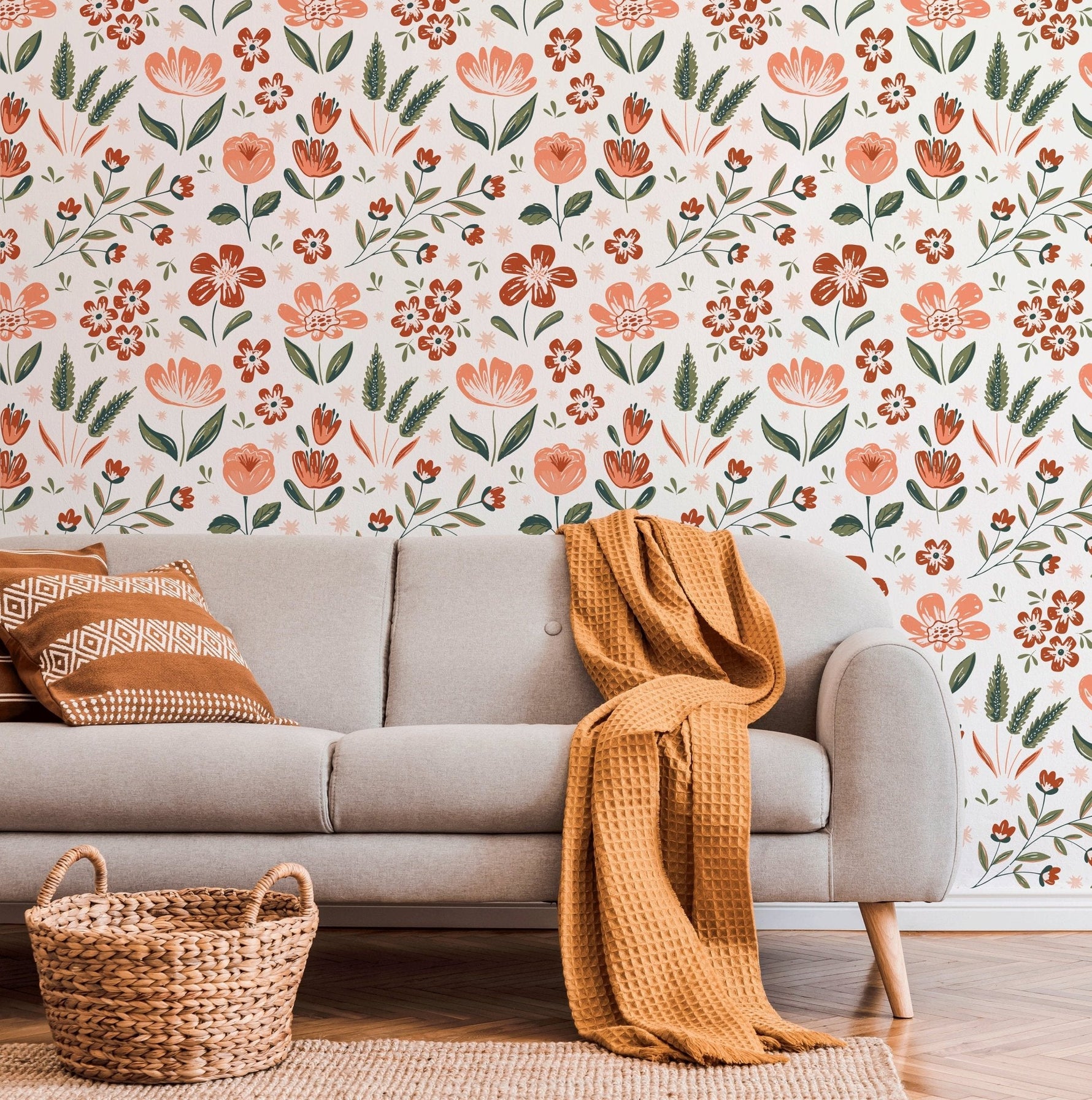 Floral Harmony Wallpaper - B653 - WallTrend