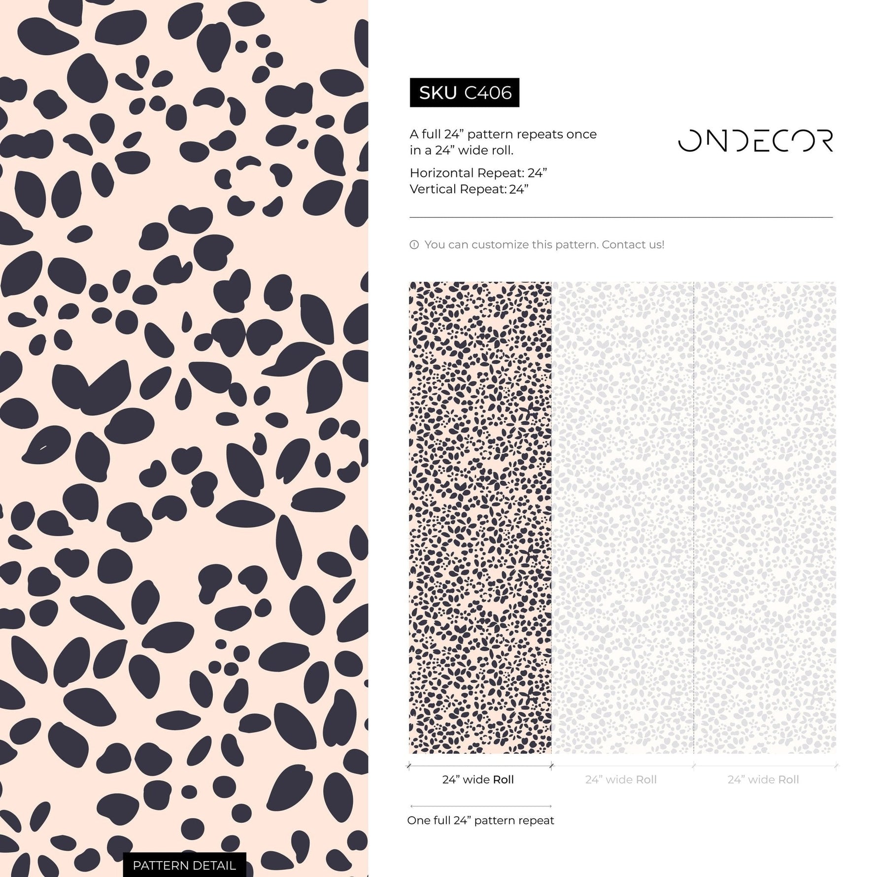 Floral Harmony Wallpaper - C406 - WallTrend