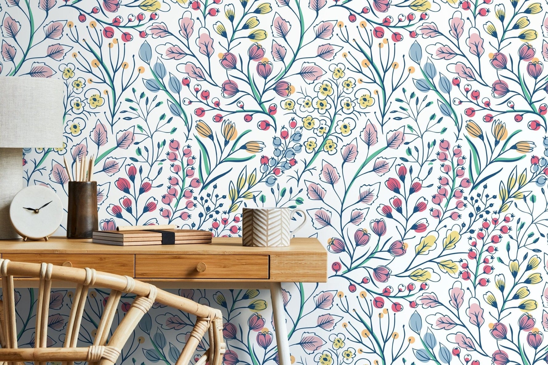 Floral Harmony Wallpaper - D146 - WallTrend