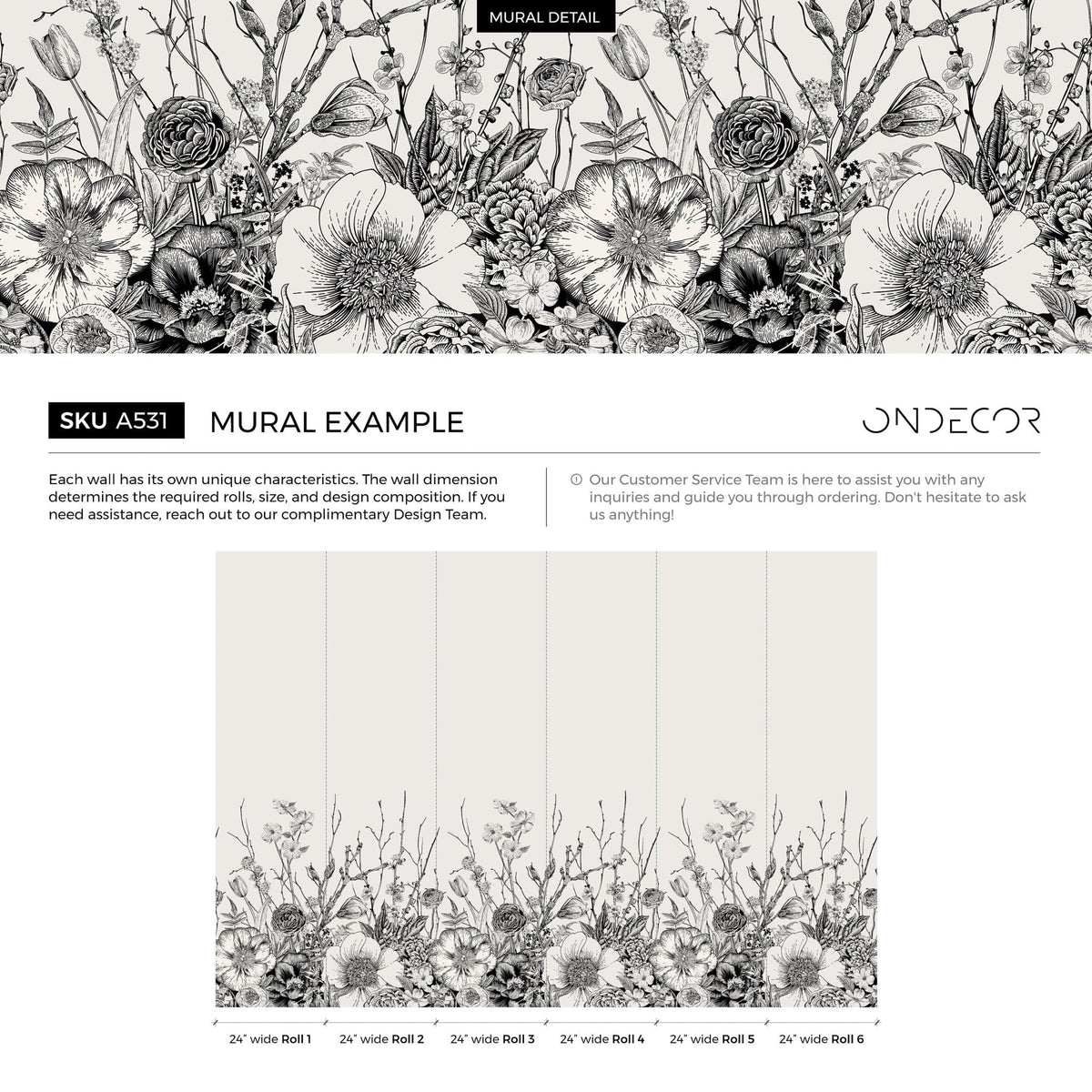 Floral Meadow Wallpaper - A531 - WallTrend