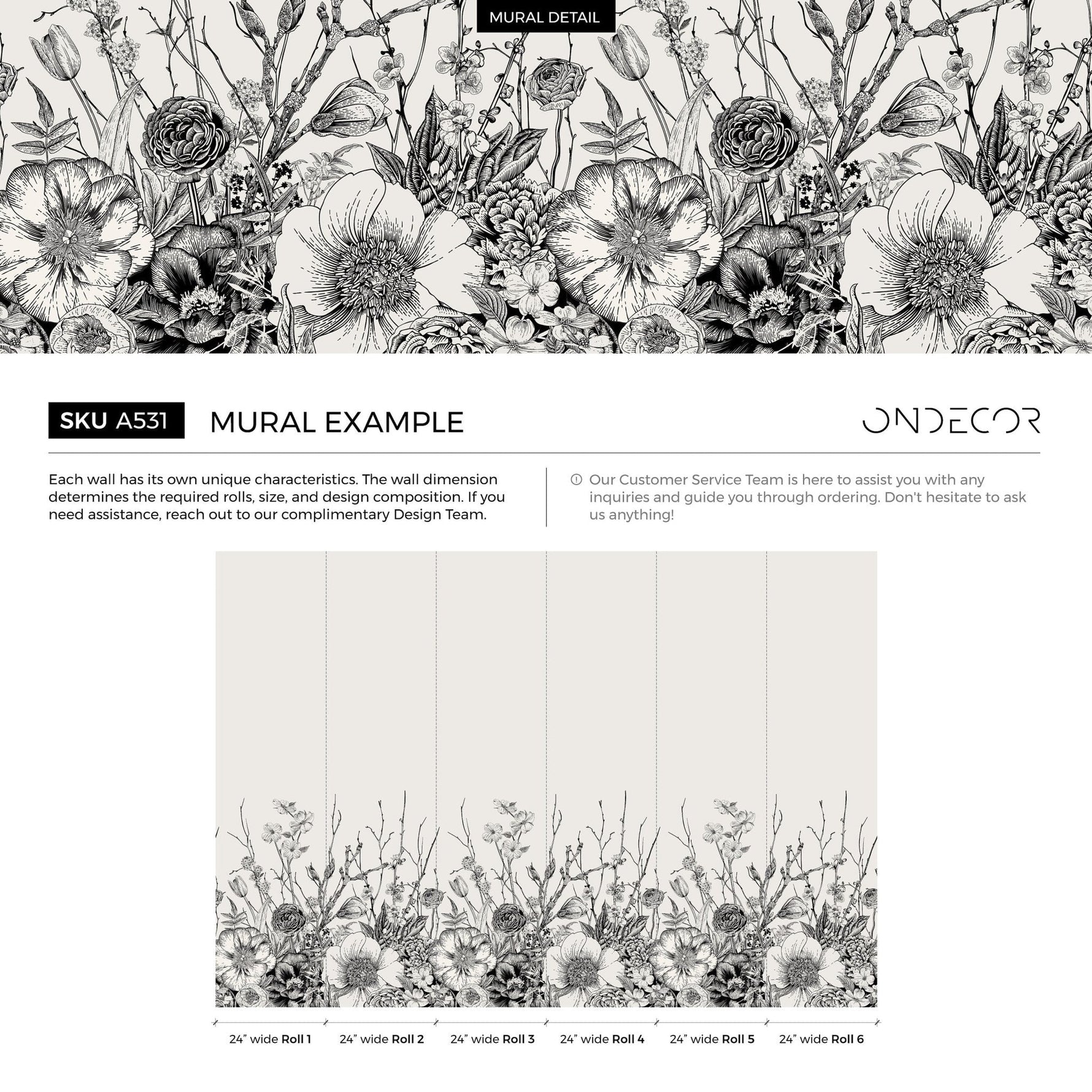 Floral Meadow Wallpaper - A531 - WallTrend