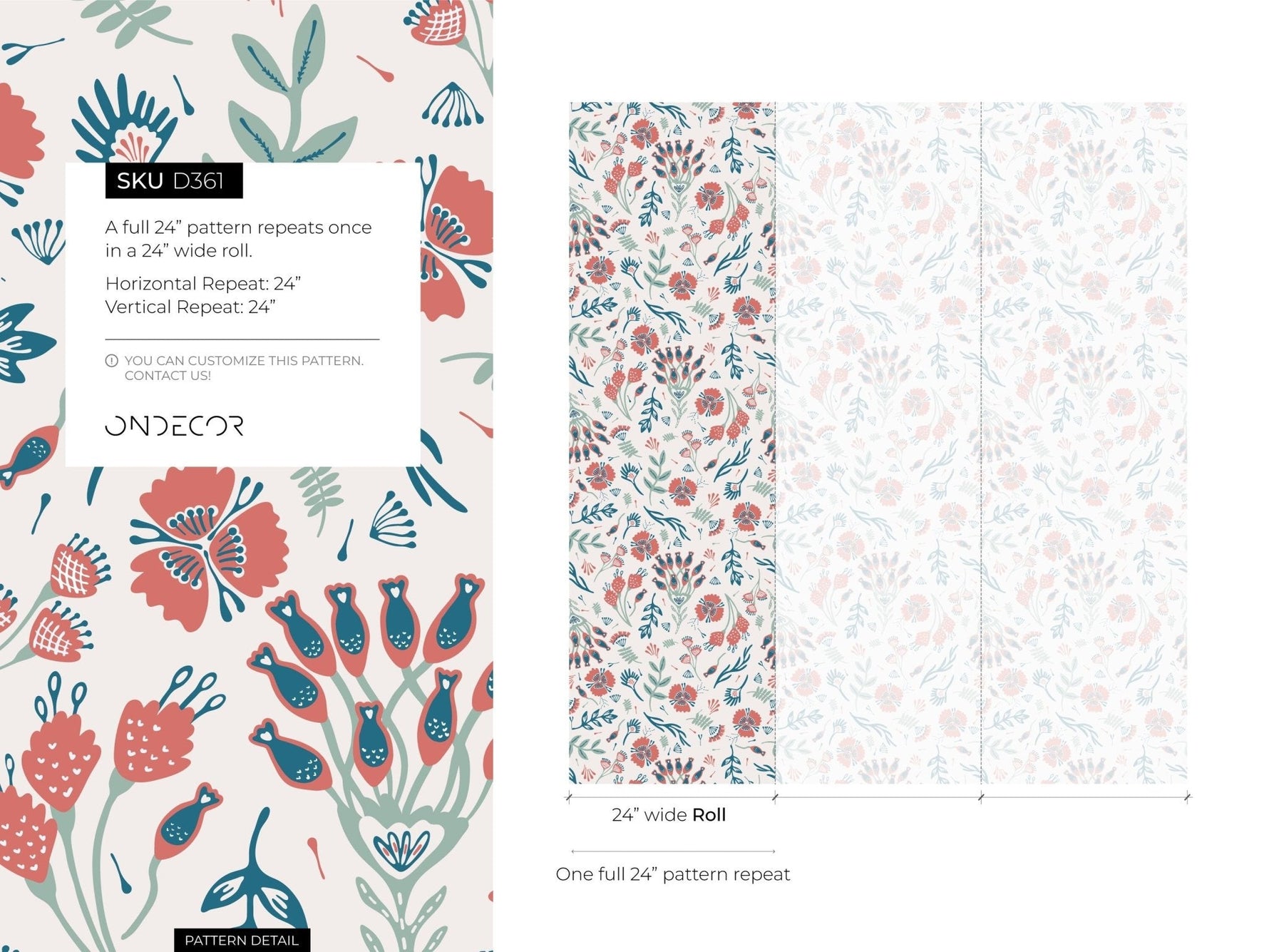 Floral Meadow Wallpaper - D361 - WallTrend