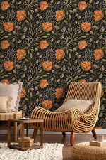 Floral Midnight Garden Wallpaper - D153 - WallTrend