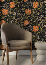 Floral Midnight Garden Wallpaper - D153 - WallTrend