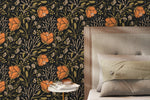 Floral Midnight Garden Wallpaper - D153 - WallTrend