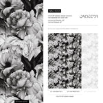 Floral Monochrome Wallpaper - B045 - WallTrend