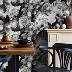 Floral Monochrome Wallpaper - B045 - WallTrend
