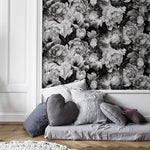 Floral Monochrome Wallpaper - B045 - WallTrend
