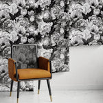 Floral Monochrome Wallpaper - B045 - WallTrend