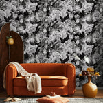 Floral Monochrome Wallpaper - B045 - WallTrend
