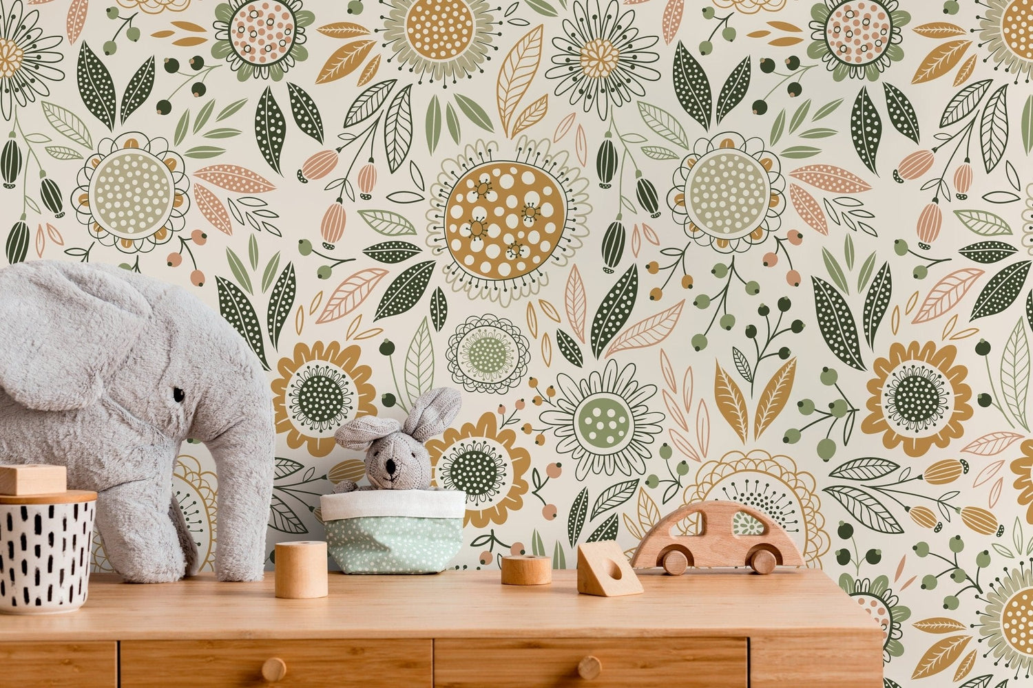 Floral Nature Medley Wallpaper - D284 - WallTrend
