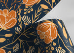 Floral Navy Elegance Wallpaper - D152 - WallTrend