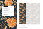 Floral Navy Elegance Wallpaper - D152 - WallTrend