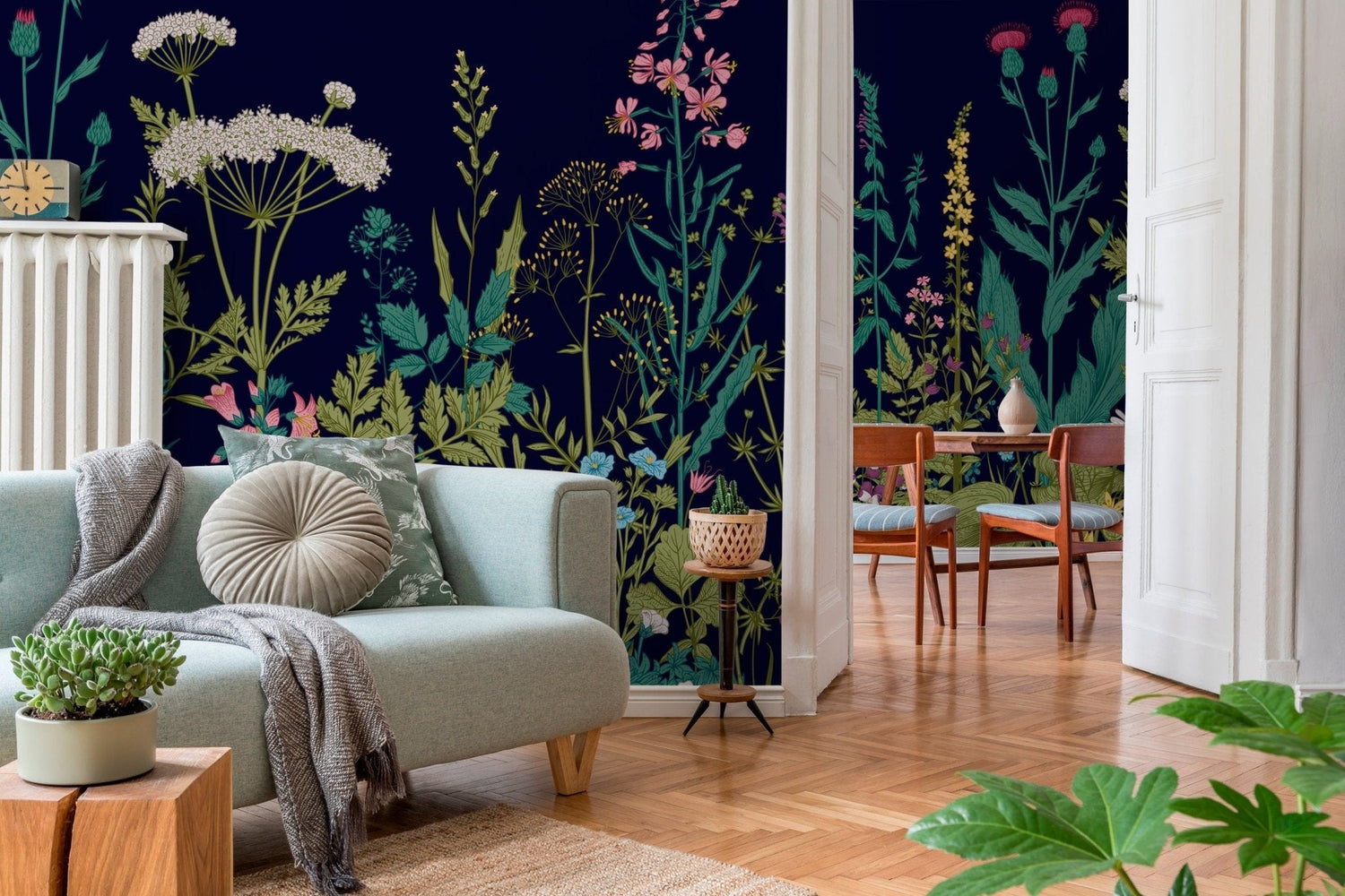 Floral Night Garden Wallpaper - C039 - WallTrend