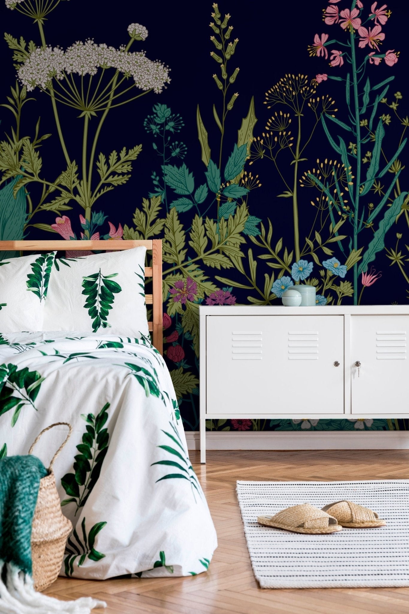 Floral Night Garden Wallpaper - C039 - WallTrend