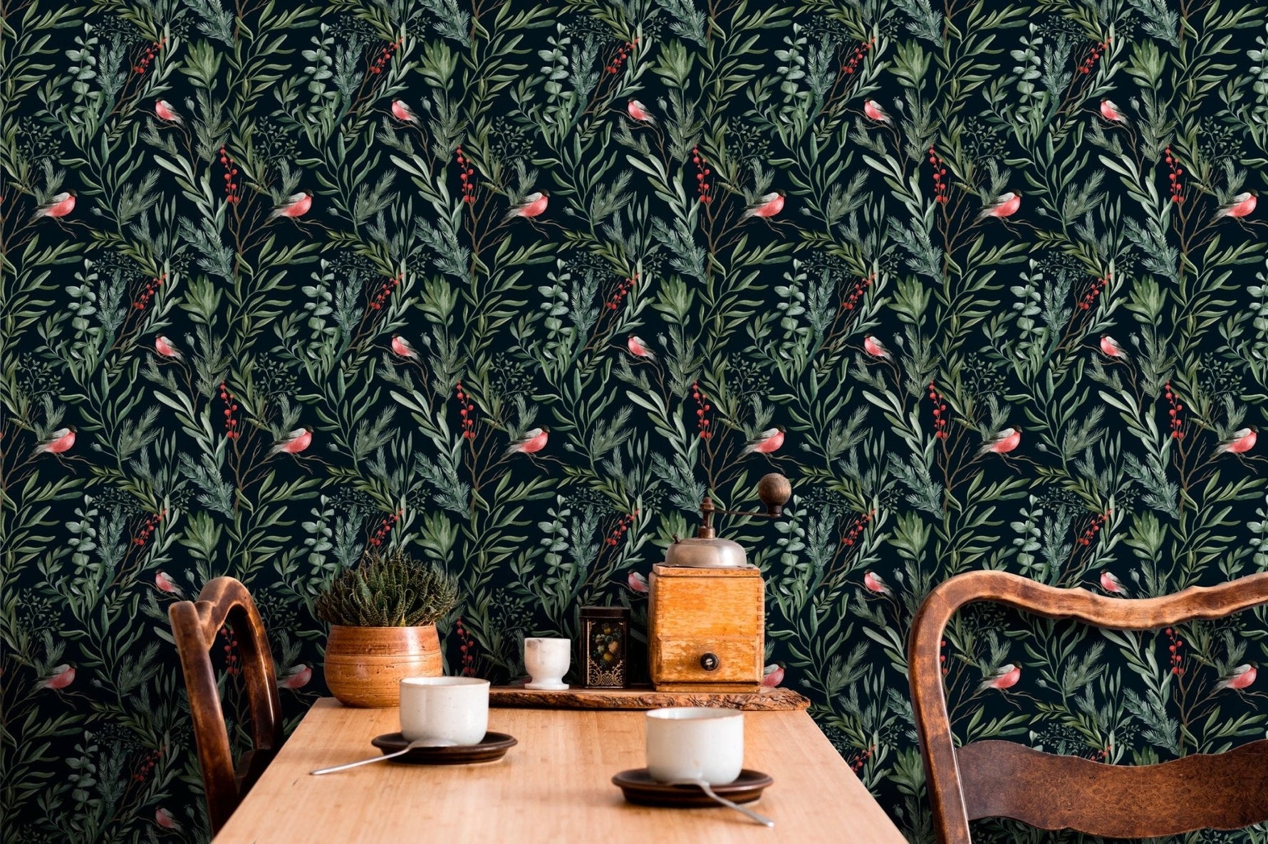 Floral Night Garden Wallpaper - C253 - WallTrend