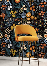 Floral Night Garden Wallpaper - D168 - WallTrend