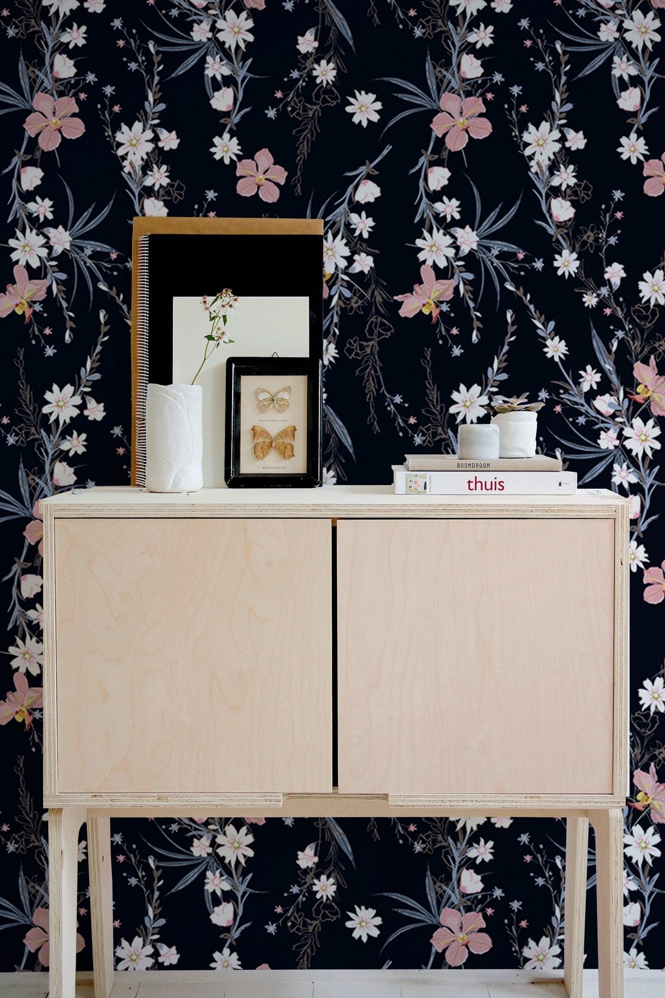 Floral Nocturne Wallpaper - B443 - WallTrend