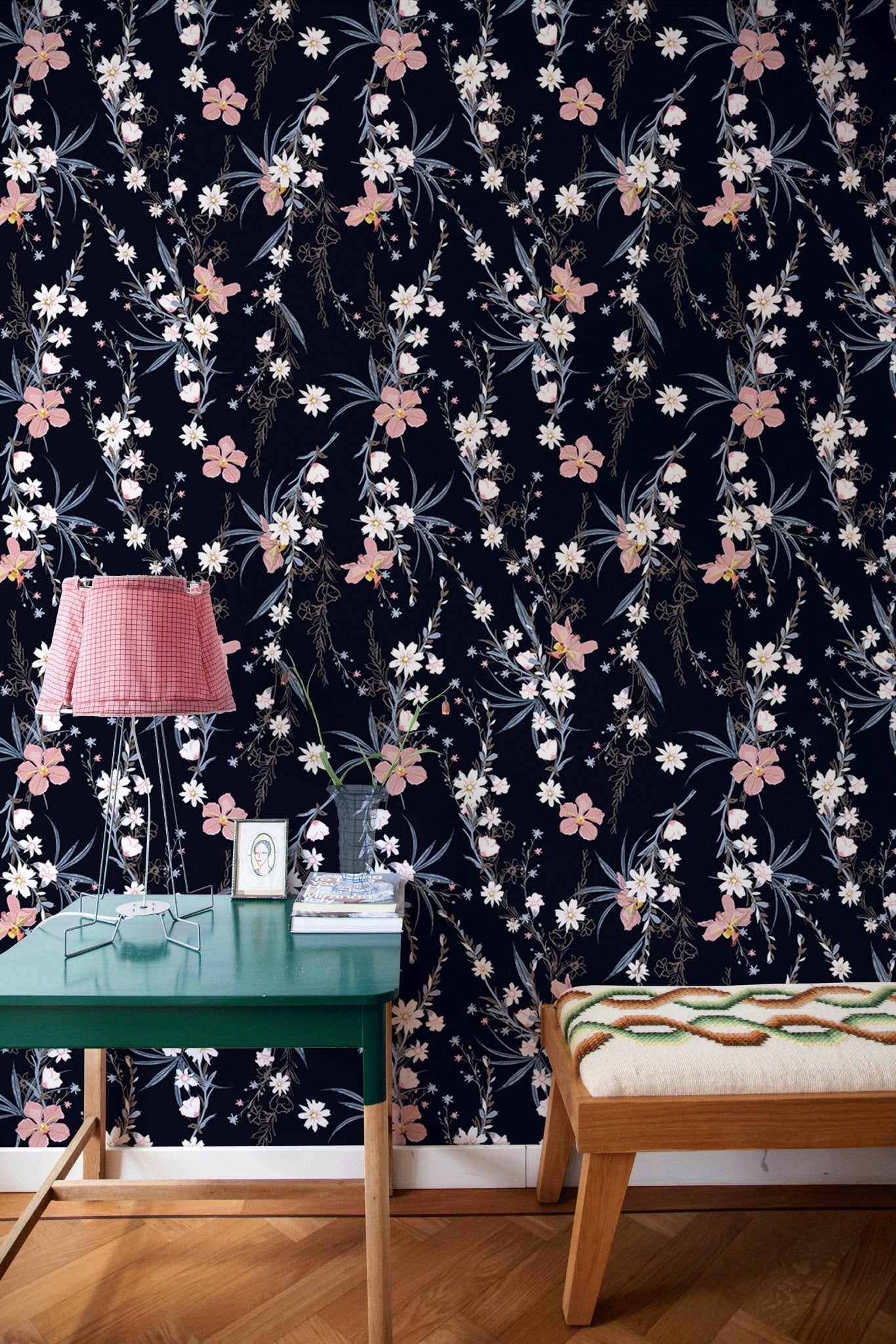 Floral Nocturne Wallpaper - B443 - WallTrend