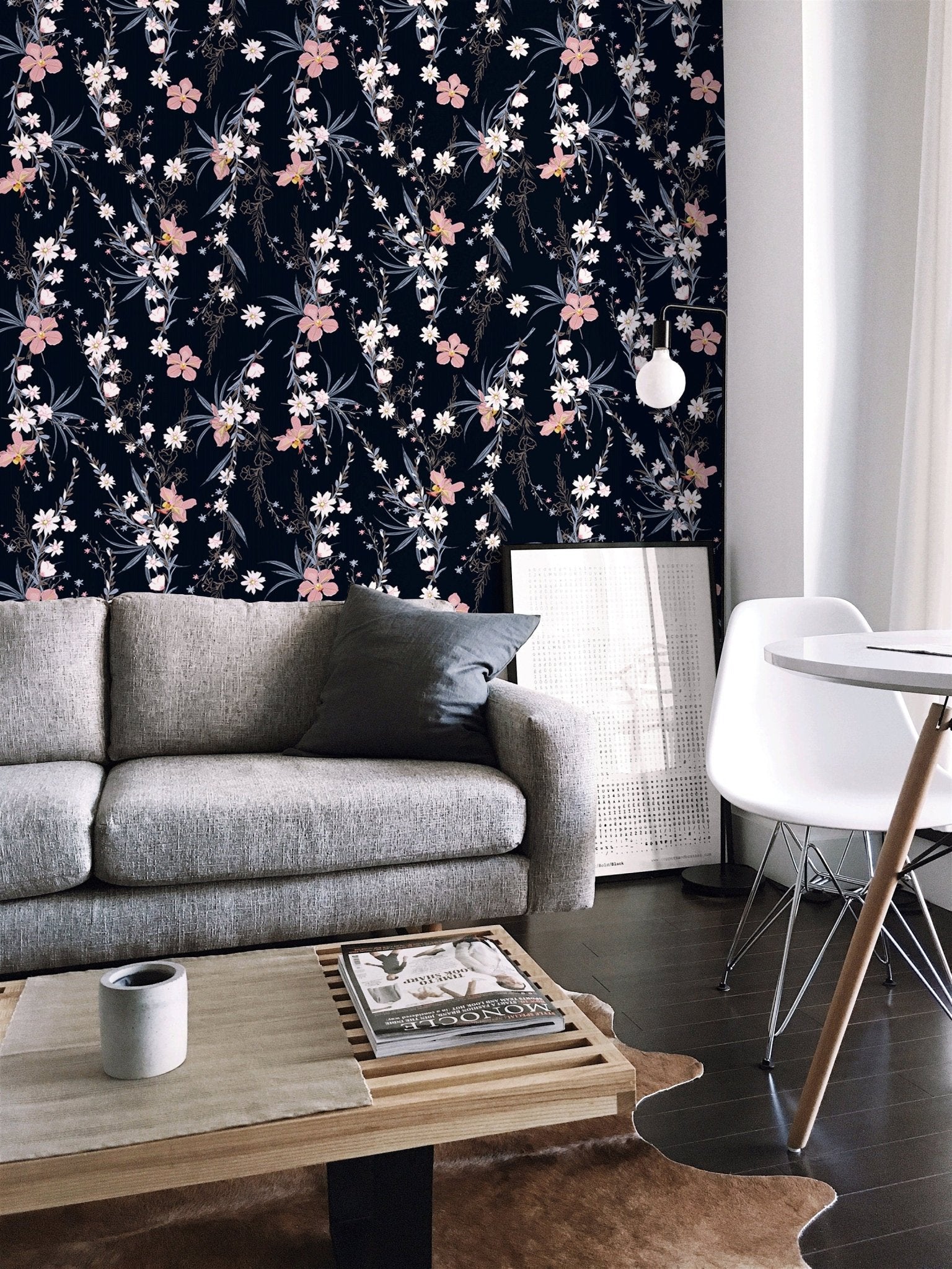Floral Nocturne Wallpaper - B443 - WallTrend