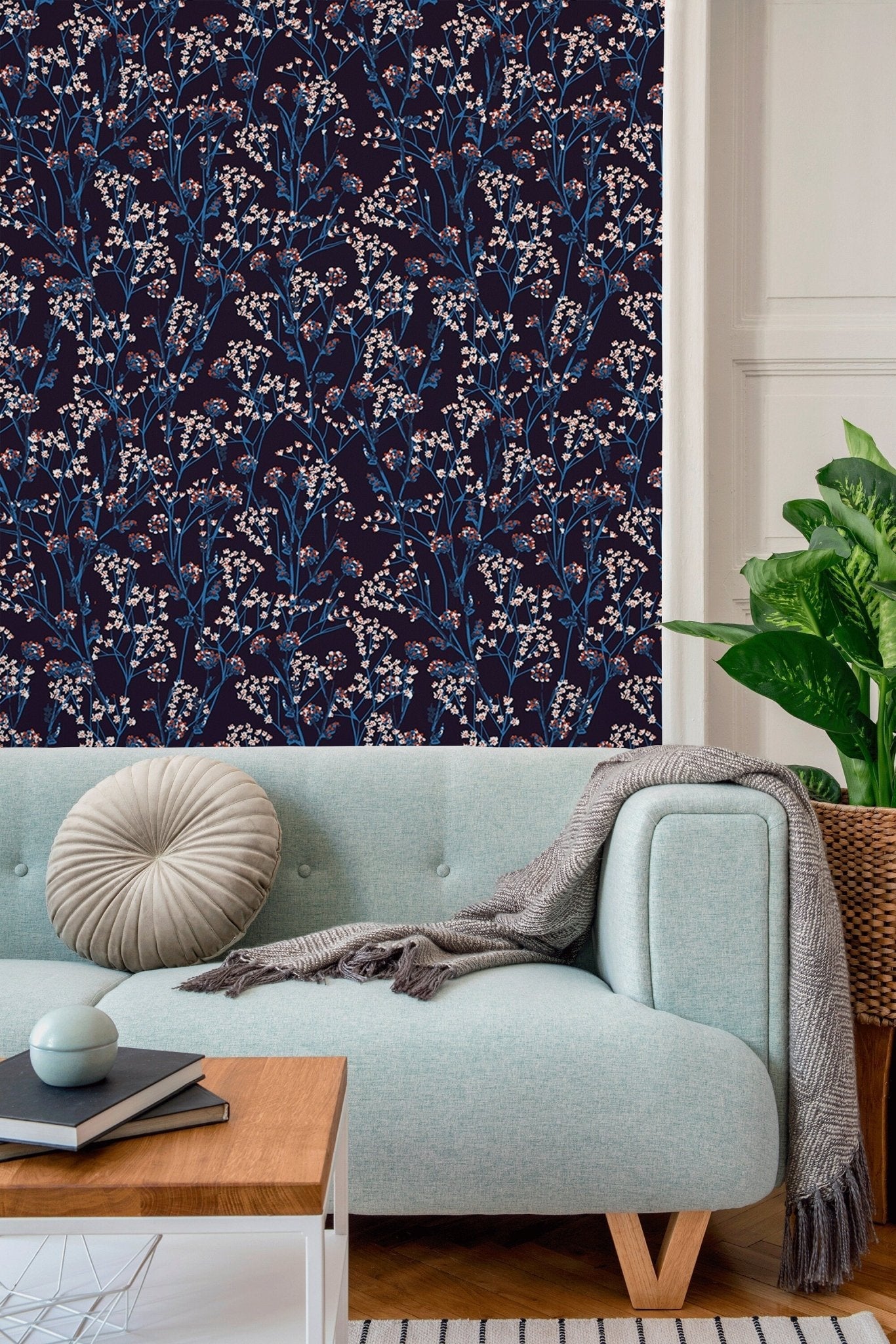 Floral Nocturne Wallpaper - B452 - WallTrend