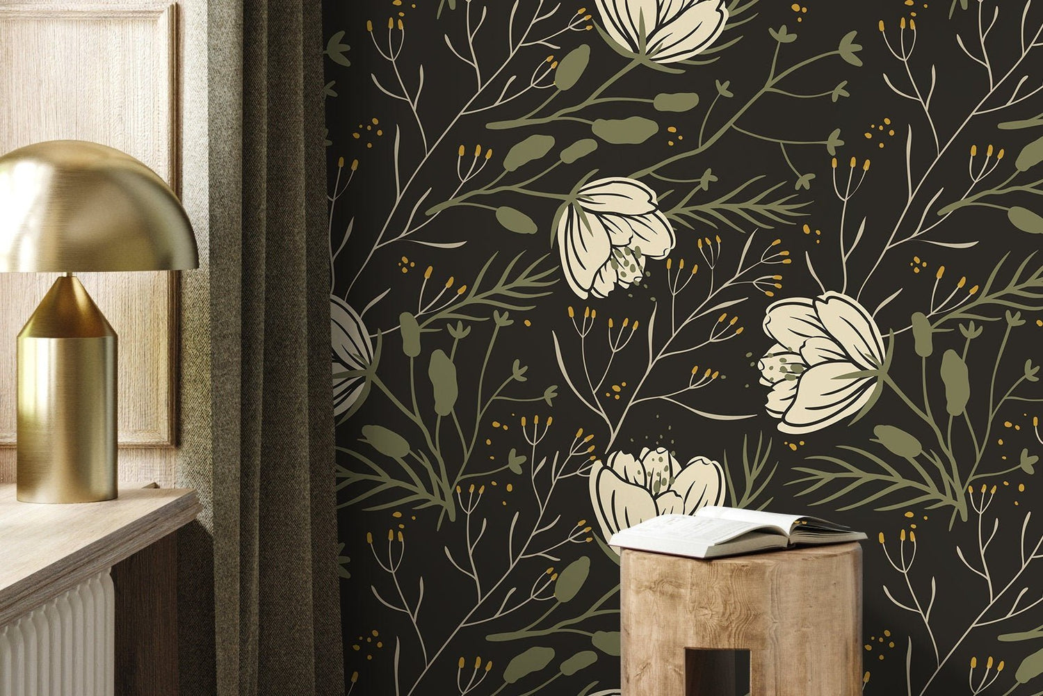 Floral Nocturne Wallpaper - D149 - WallTrend